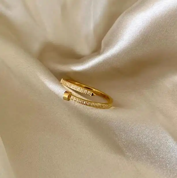 Product image of ZENOURA 18K GOLD PLATED CARTIER NAIL RING