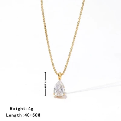 Teardrop Stone Pendant