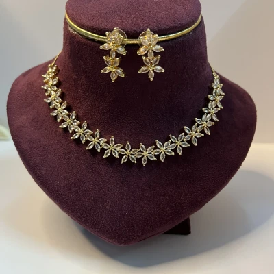 Golden Bloom American Diamond N...