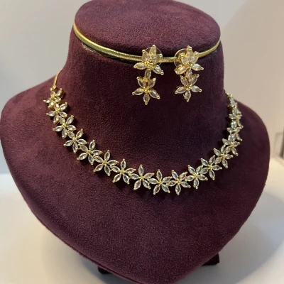 Golden Bloom American Diamond N...