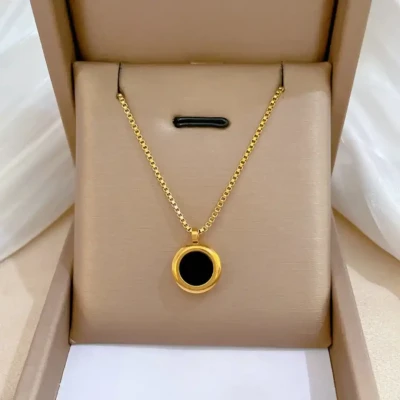 Image of Black Onyx Round Pendant