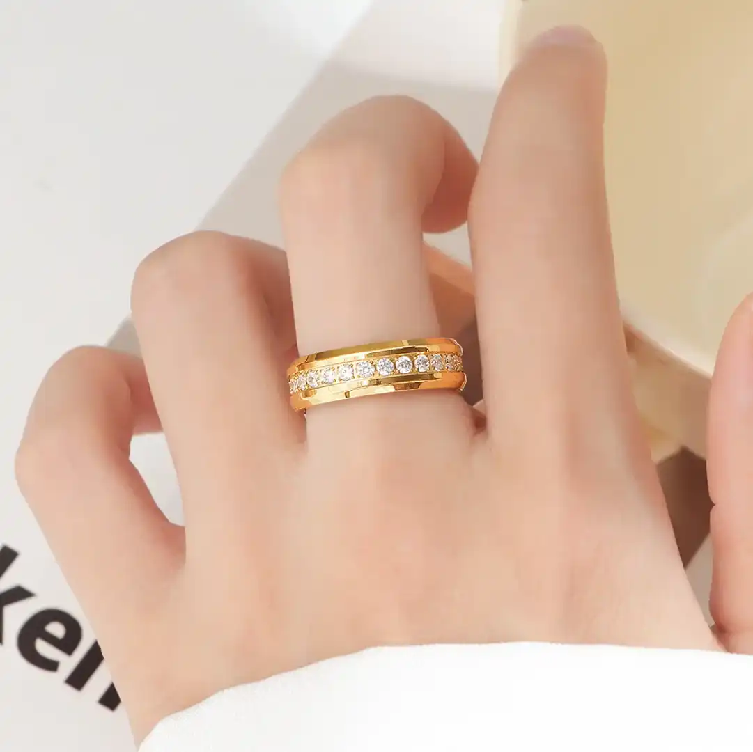 Product image of 18K Gold Plated Promise Couple Rings Gold