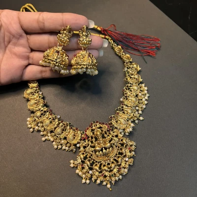 Lakshmi Peacock Temple Gold Pla...