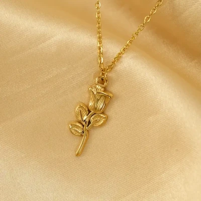 Golden Rose Pendant