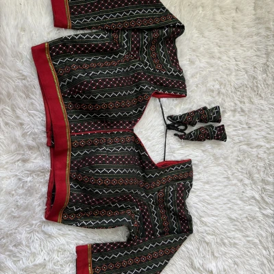 Red Broder Blouse