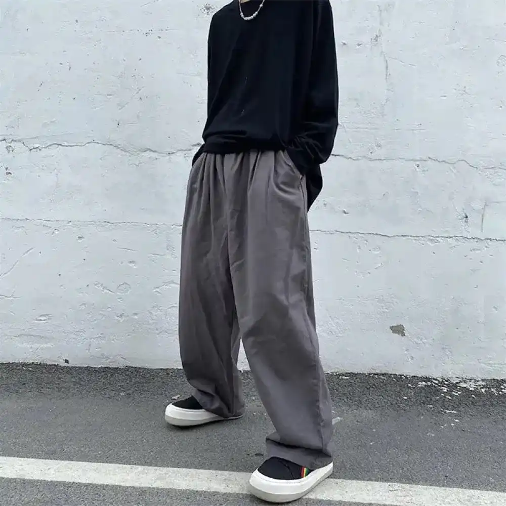 Product image of Kz189013 / Kz198013 Plain Parachute Loose Baggy Casual Pant " Grey "