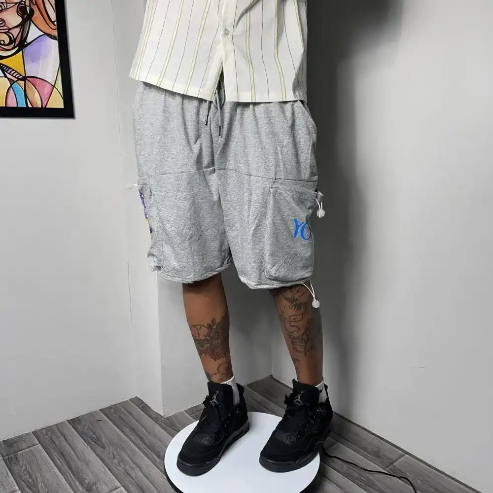Product image of 5016 Yomira Printed Baggy Hihop Shorts " Grey "