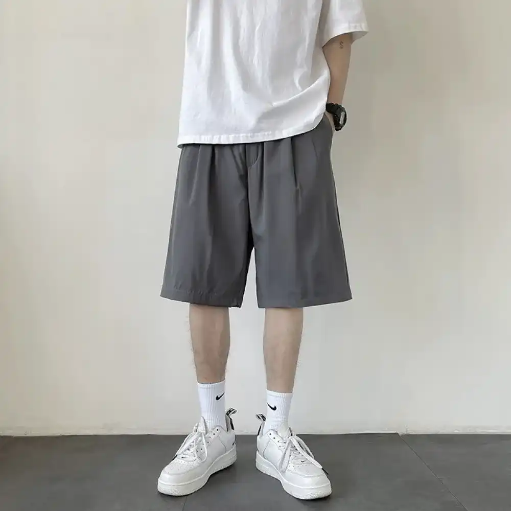 Product image of K38 Loose Semi Formal Half Pant " Grey "
