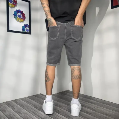 Side Solid Gradient Baggy Strai...