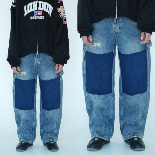 Product image of High Waist Toned Front Design Straight Denim Jeans Pant