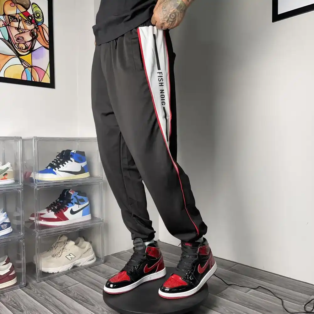 Product image of K169 Fish Noig Printed Jogger " Black "