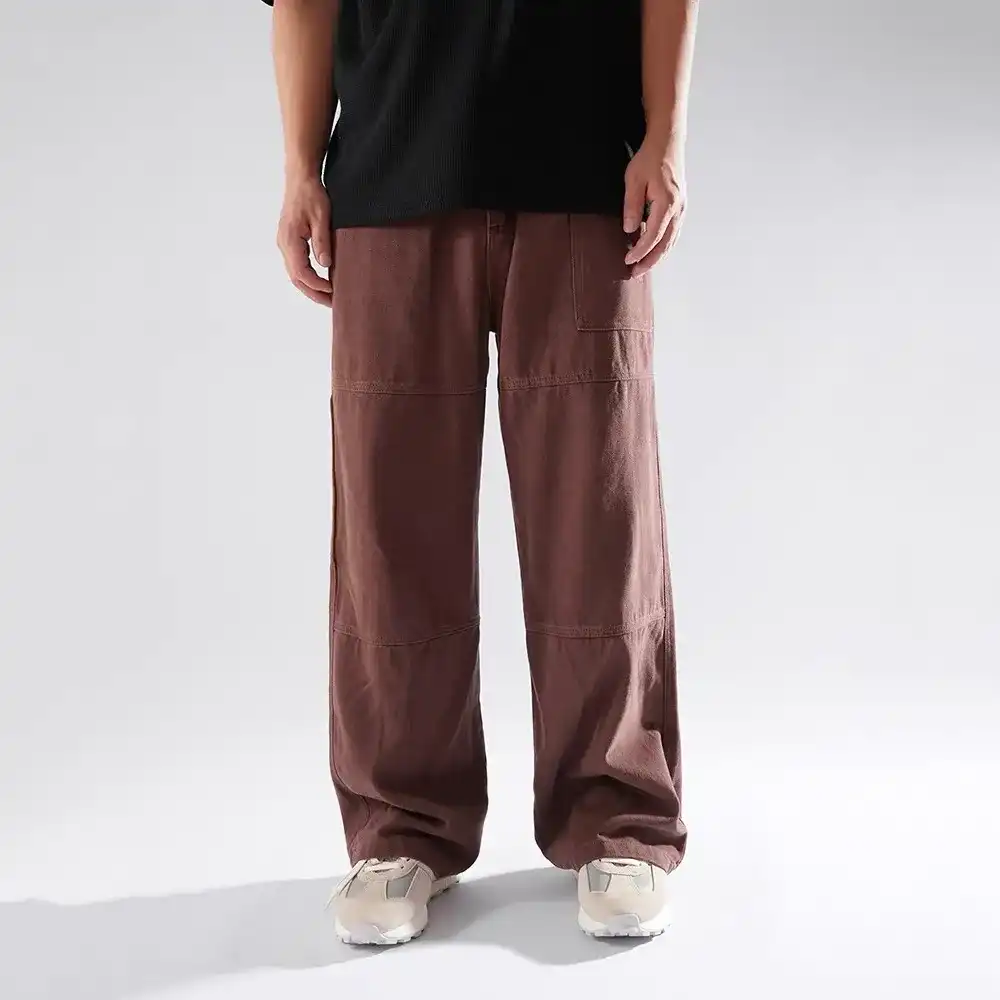 Product image of K181 Straight Baggy Wide Leg Track ' Brown '