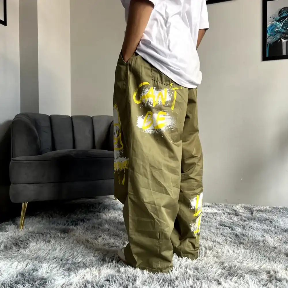 Product image of Kz198019 Parachute Simpson Super Baggy Printed Track Pant " Green "
