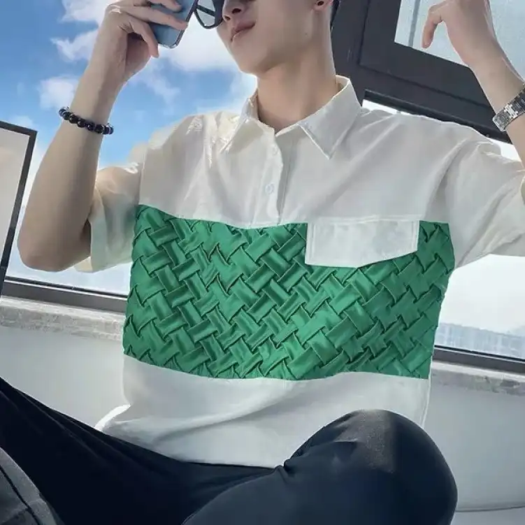 Product image of 3144 Knot Tie Attach Collar Neck T-shirt
