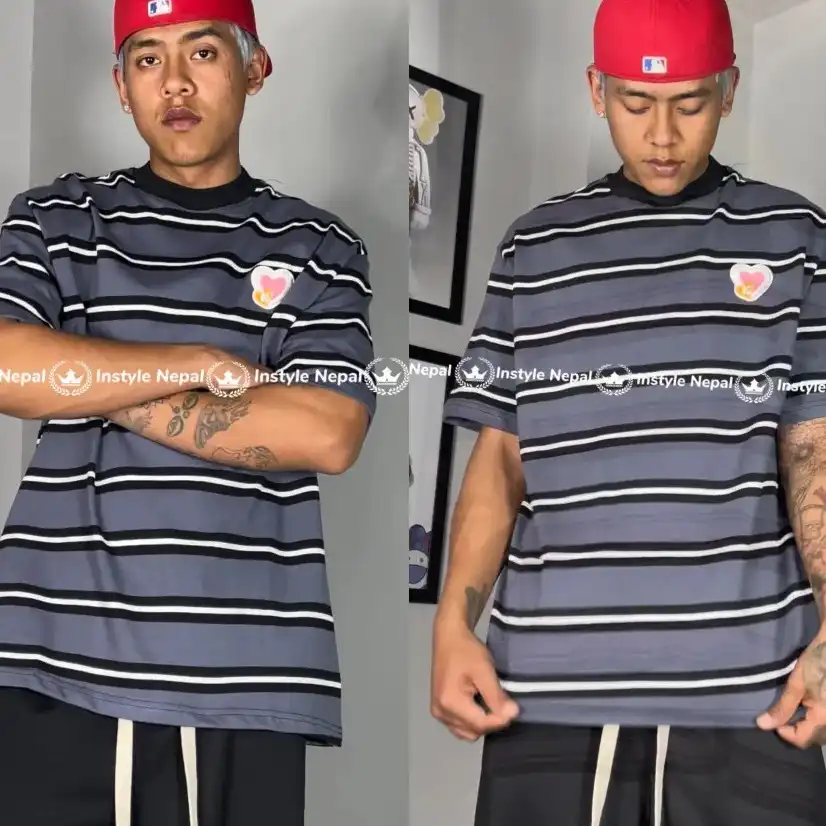 Product image of K Heart Lining Embroidered Oversize T-shirt