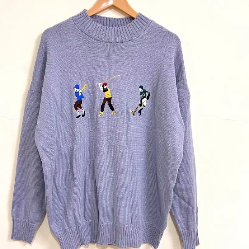 Product image of Baseball Men Printed Over Size Sweater
