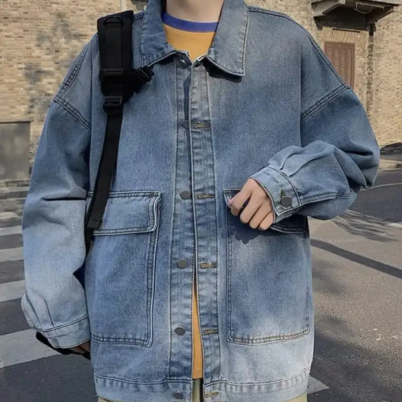 Product image of Big Front Pocket Baggy Over Size Jeans Jacket