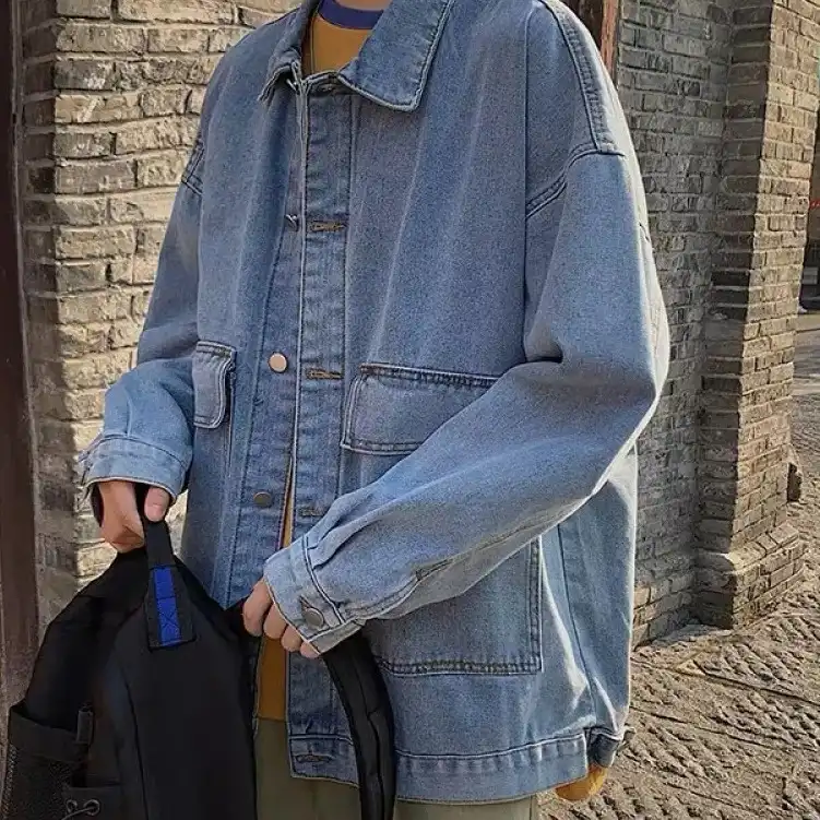Product image of Big Front Pocket Baggy Over Size Jeans Jacket