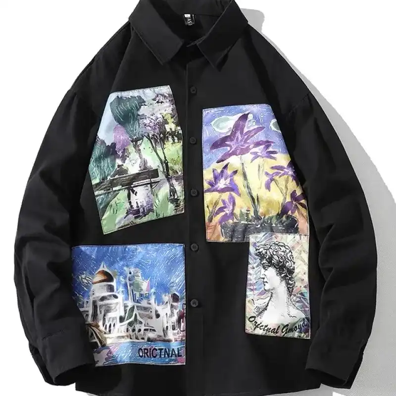 Product image of 916 / C22 Painting Printed Oversize Full Shirt