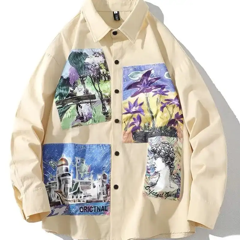 Product image of 916 / C22 Painting Printed Oversize Full Shirt