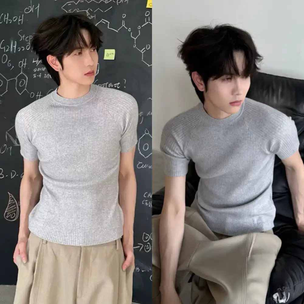Product image of 26045 Muscle Fit Knitted T-shirt