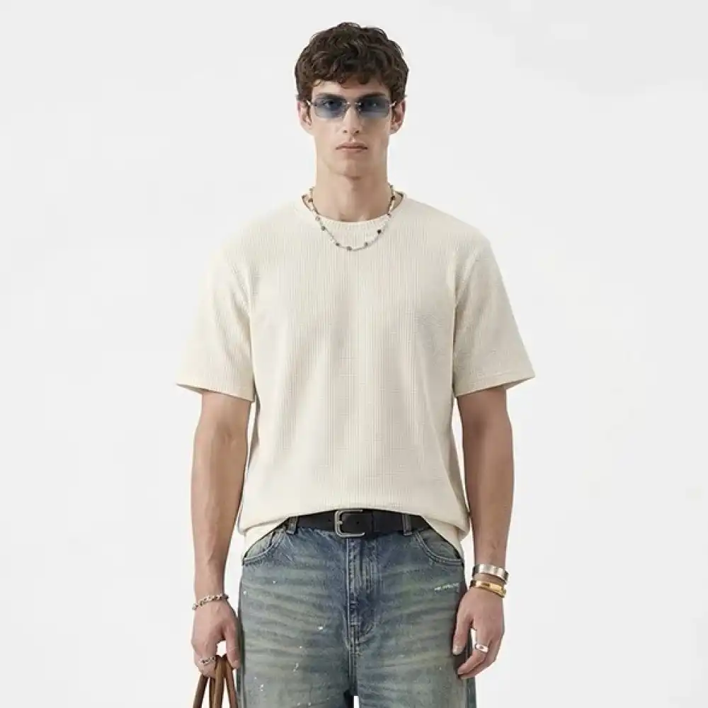 Product image of 8326 Waffle Weave Fiber Plain T-shirt