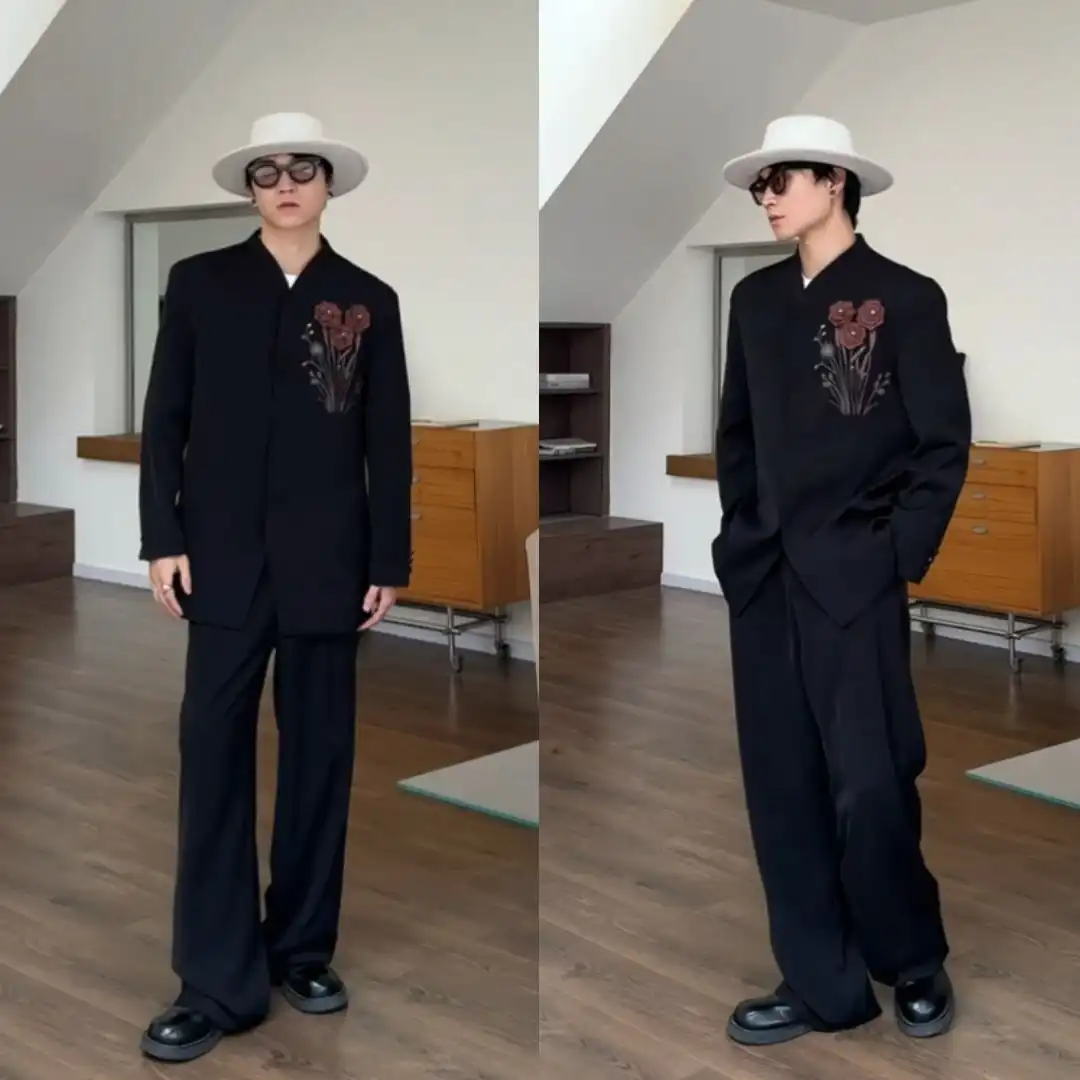 Product image of Dk118 Rose Blazer And Trouser Formal Pant Set