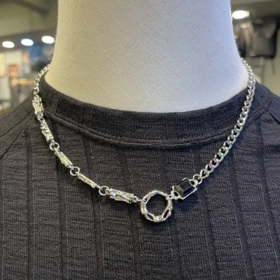 093 Geometric Ring Necklace