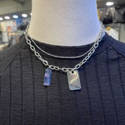 093 Double Layer Tag Necklace
