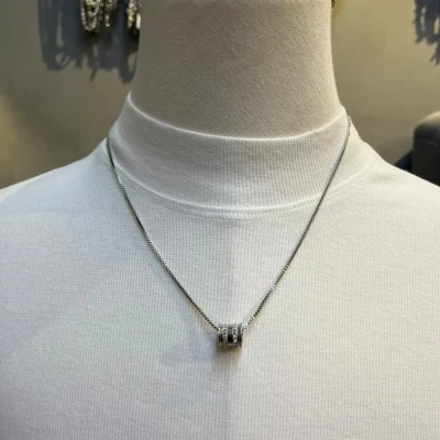 093 Crystal Ring Drop Necklace