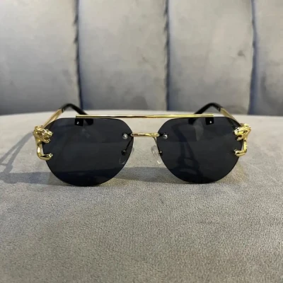 Chn Rimless Hexagonal Luxury Gl...