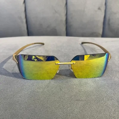 Chn Y2k Rimless Mirrored Shield...
