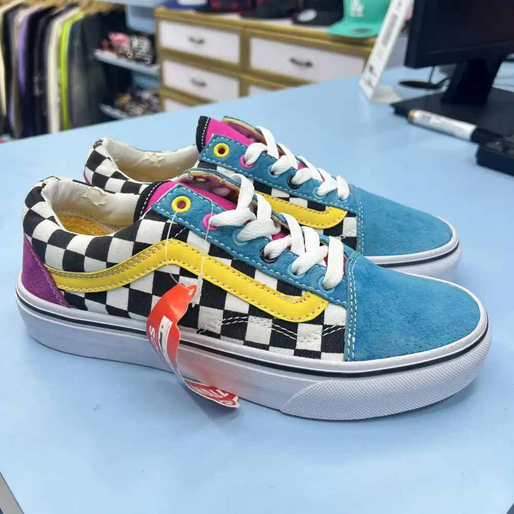 Product image of Vans Checkered Blue Mix Shoe