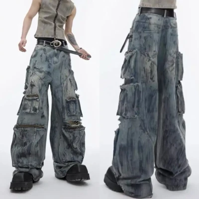 Y10 Rustic Vintage Multi Pocket...