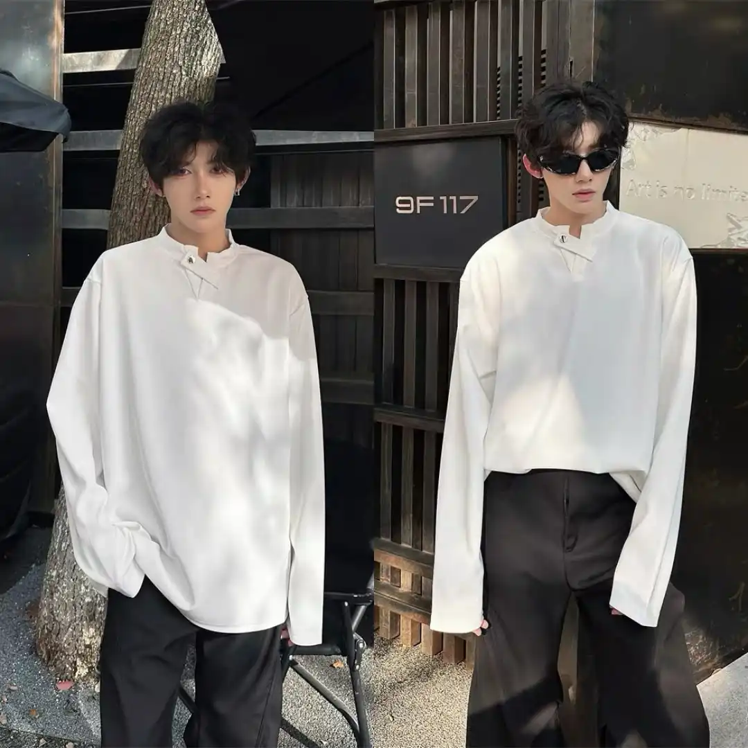 Product image of Y7065 Button Style Neck Long Sleeve Vest