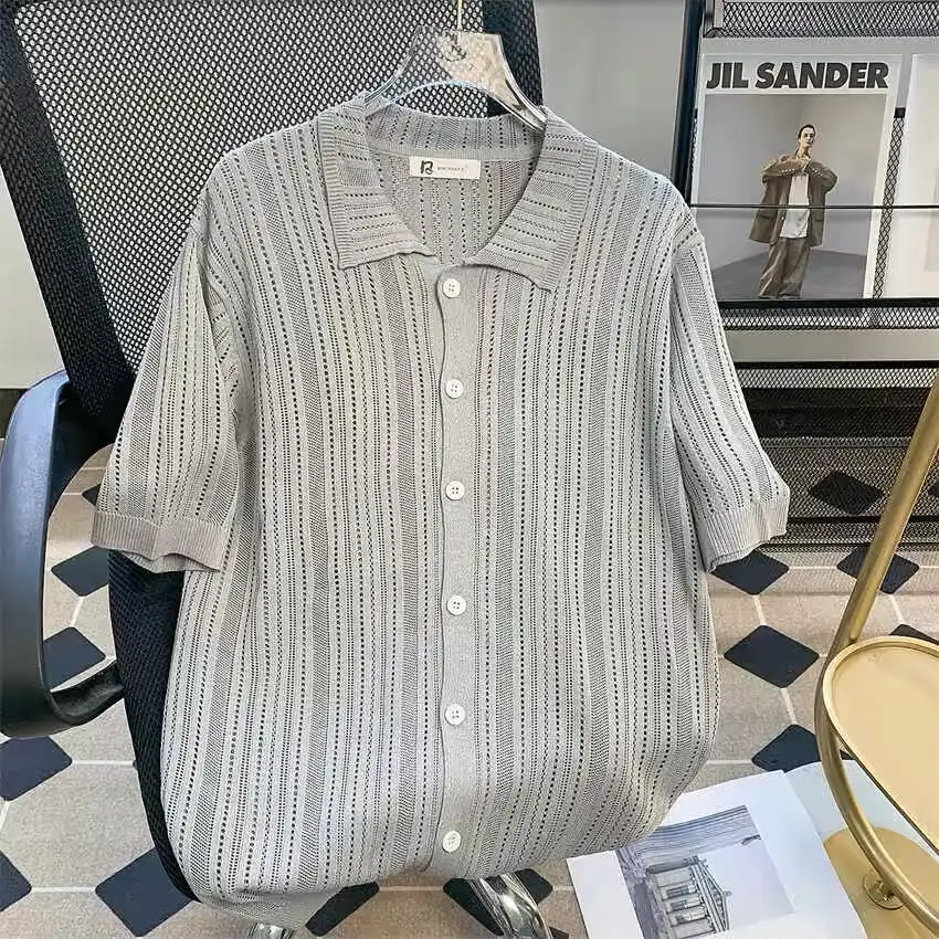 Product image of 975 Knitted Button Half Shirt