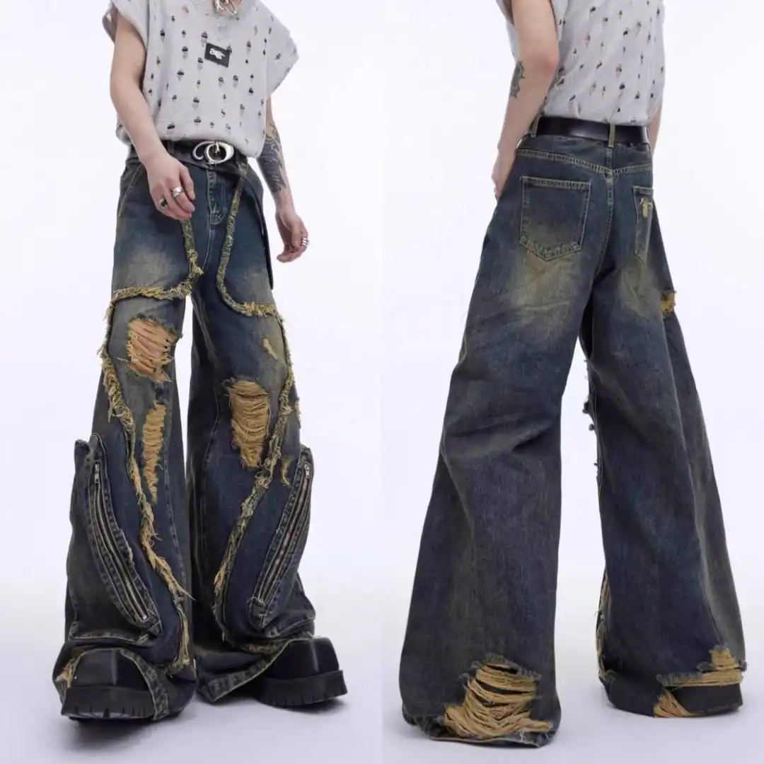Product image of KU91 Distress Grunge Lower Zipper Pant