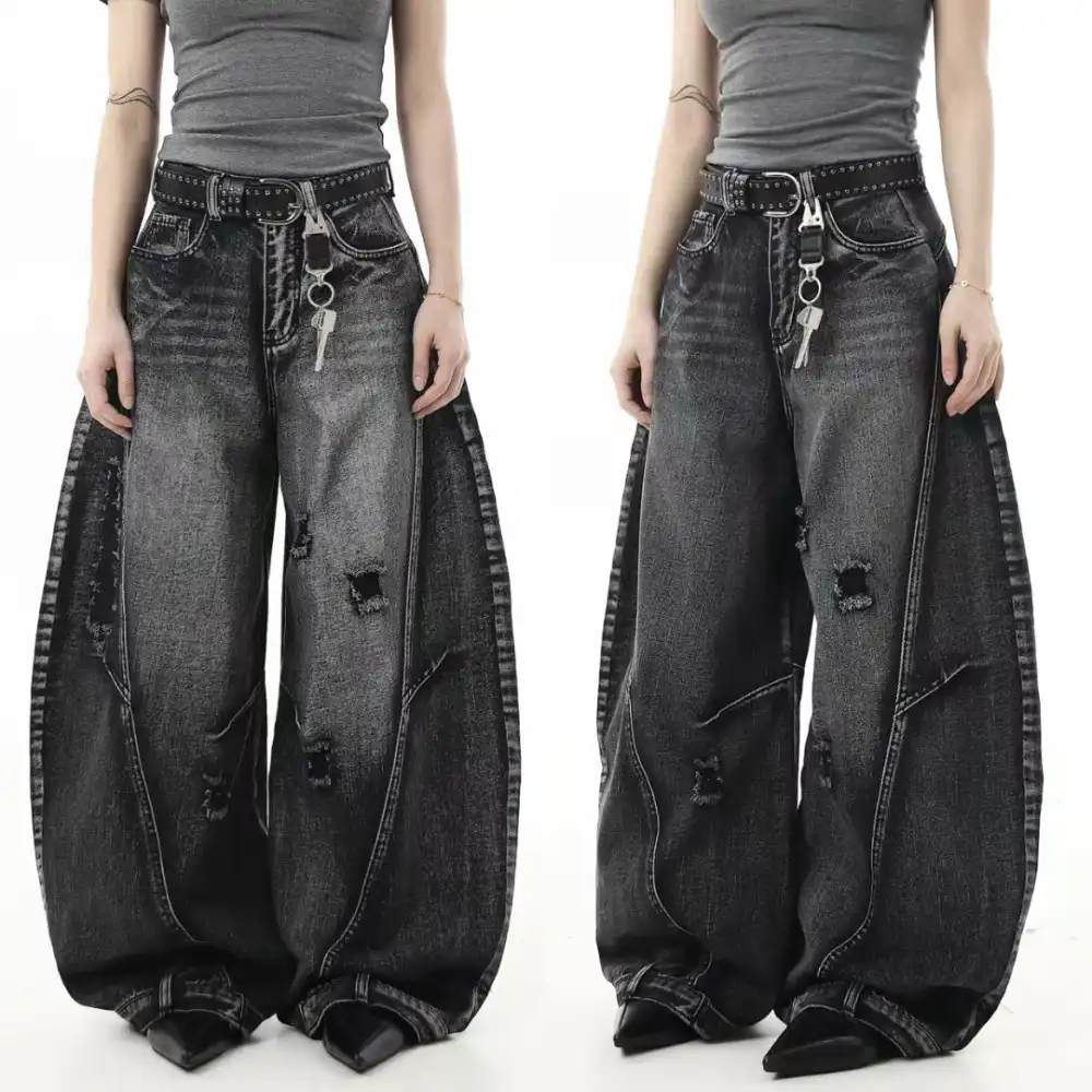 Product image of Q71 Gradient Grunge Balloon Jeans Pant
