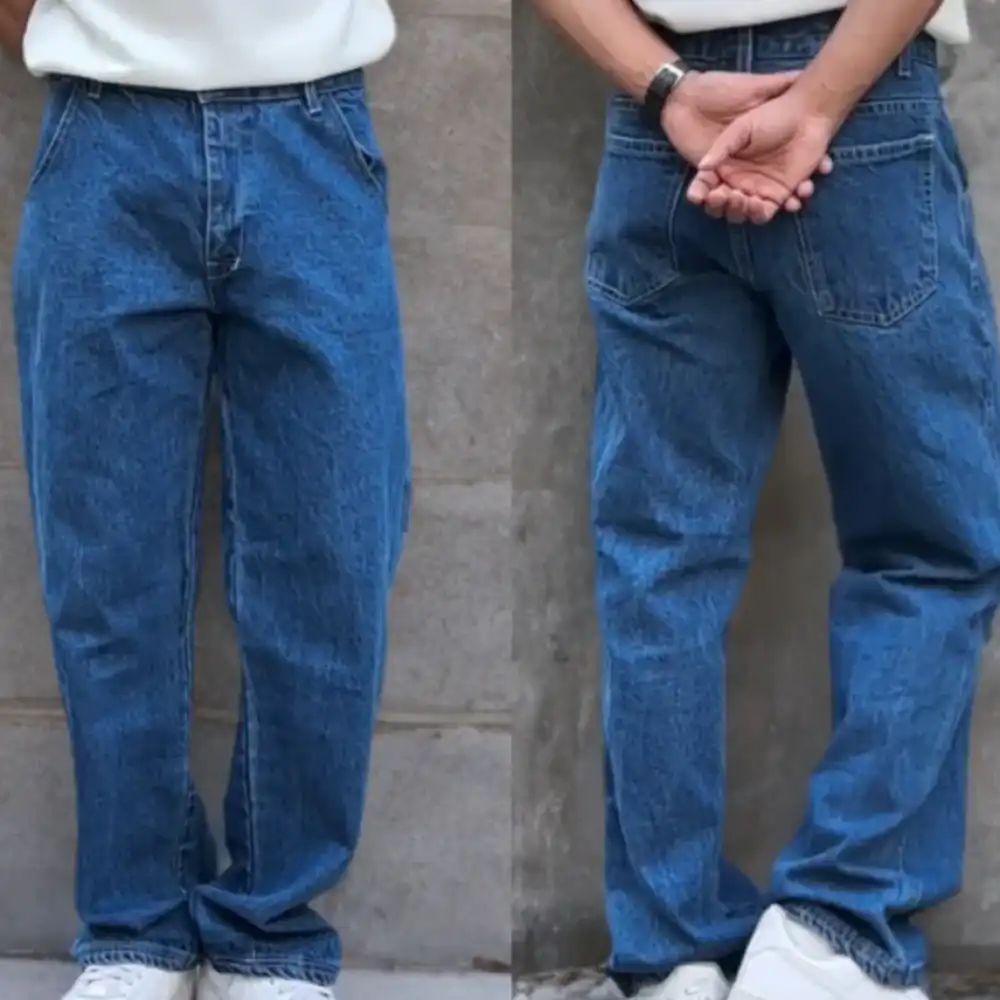 Product image of Basic Plain Taper Fit Stiching Jeans Pant