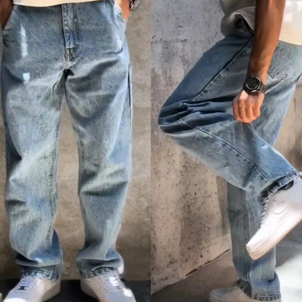 Product image of Basic Plain Taper Fit Stiching Jeans Pant