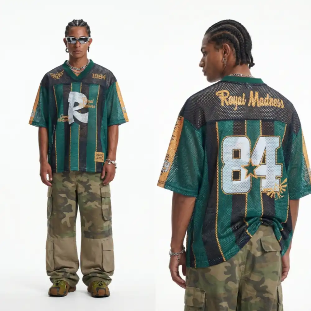 Product image of 8498 Royal Madness Printed Mesh Fabric Jersey