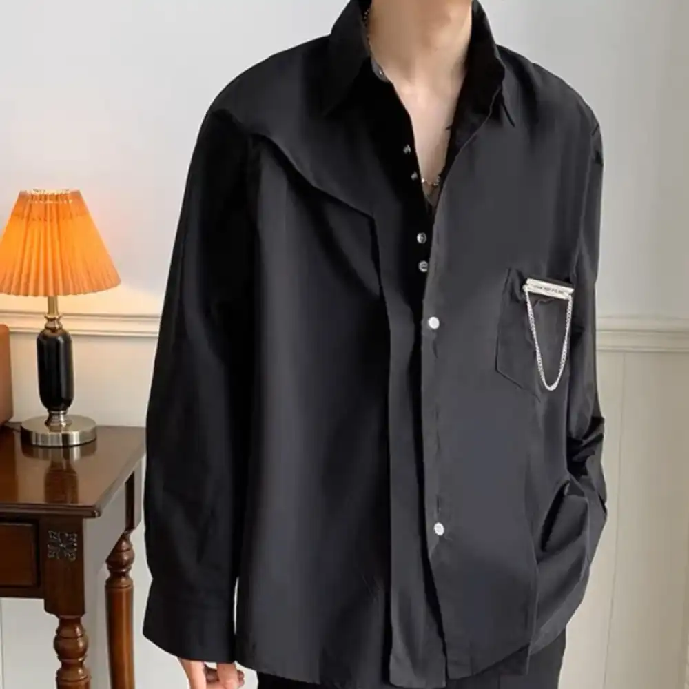 Product image of C249 Pocket Chain Over Size Full Shirt