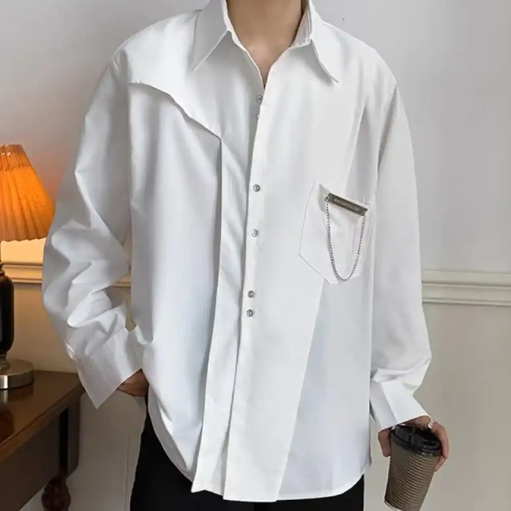 Product image of C249 Pocket Chain Over Size Full Shirt