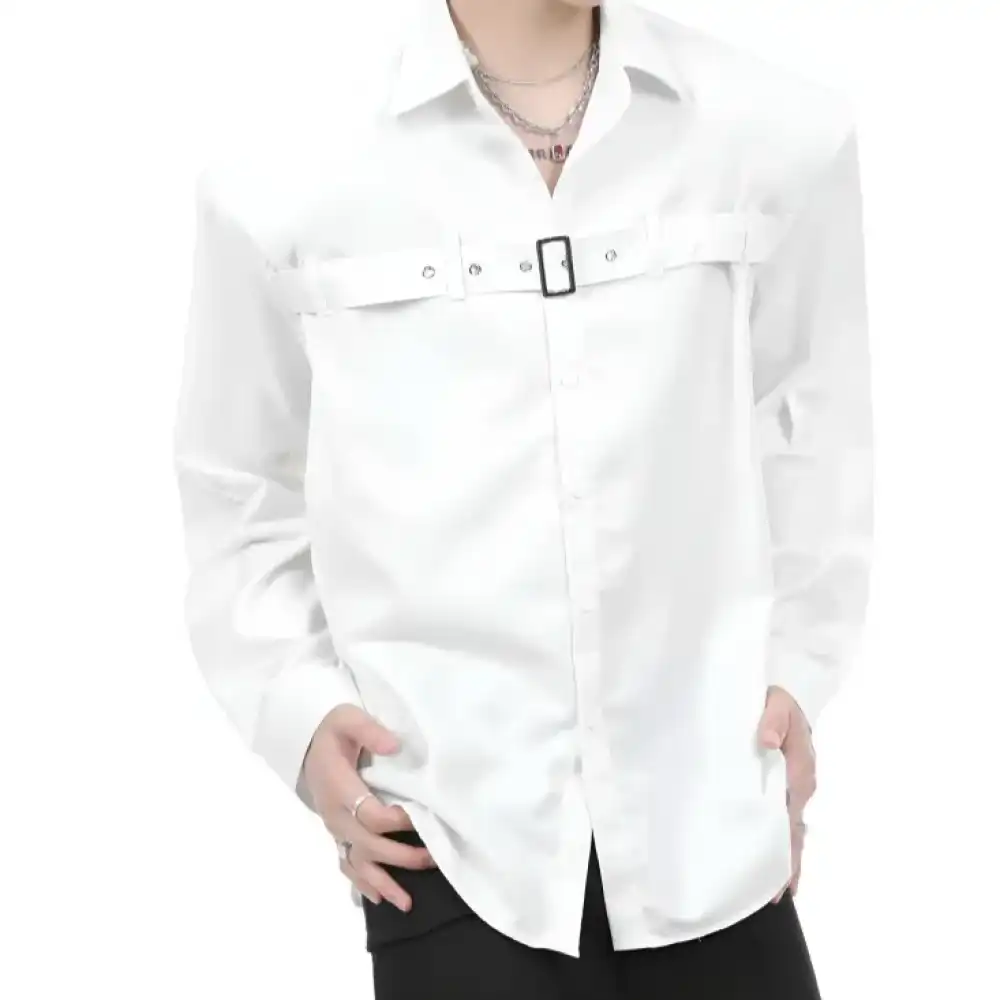 Product image of C034# Side Chest Belt Over Size Full Shirt