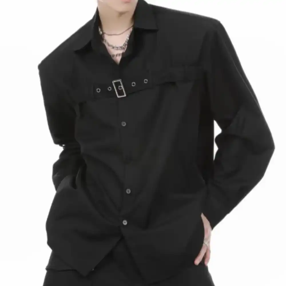 Product image of C034# Side Chest Belt Over Size Full Shirt