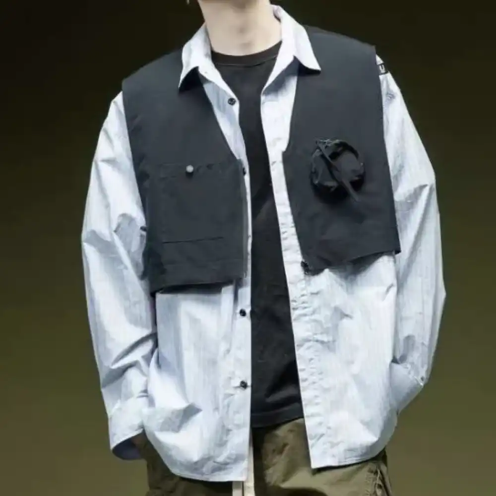 Product image of C007# Utility Jacket Attach Stripes Full Shirt