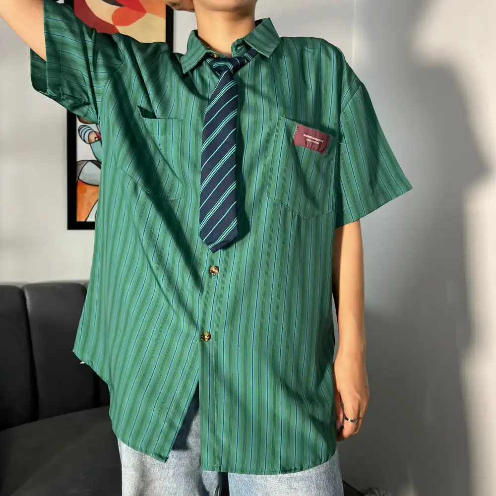 Product image of 353 Old School Tie Attach Lining Half Shirt