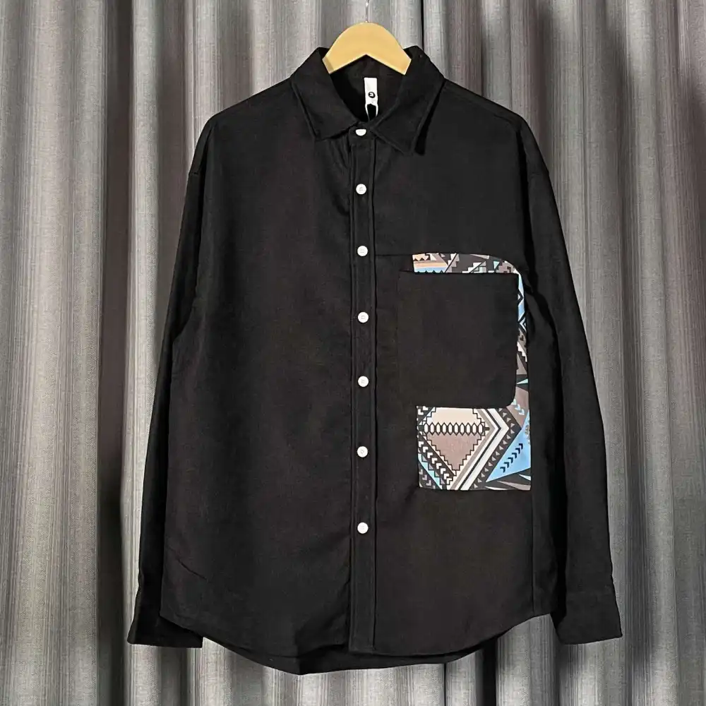 Product image of 6809 Single Pocket Tribal Printed Full Shirt