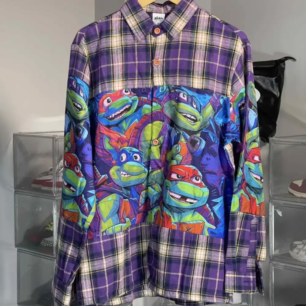 Product image of Ninja Turtles Printed Full Checkered Shirt