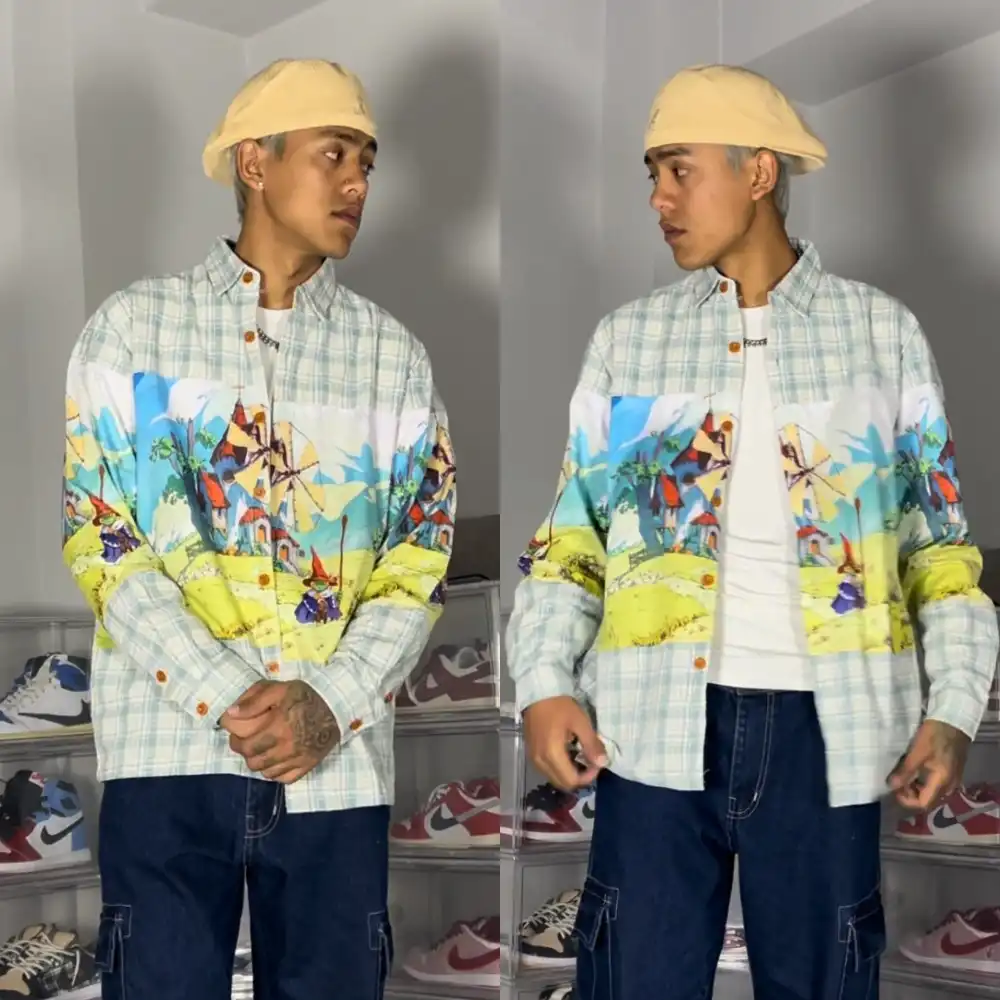 Product image of Moomin Village Inspo Printed Full Checkered Shirt